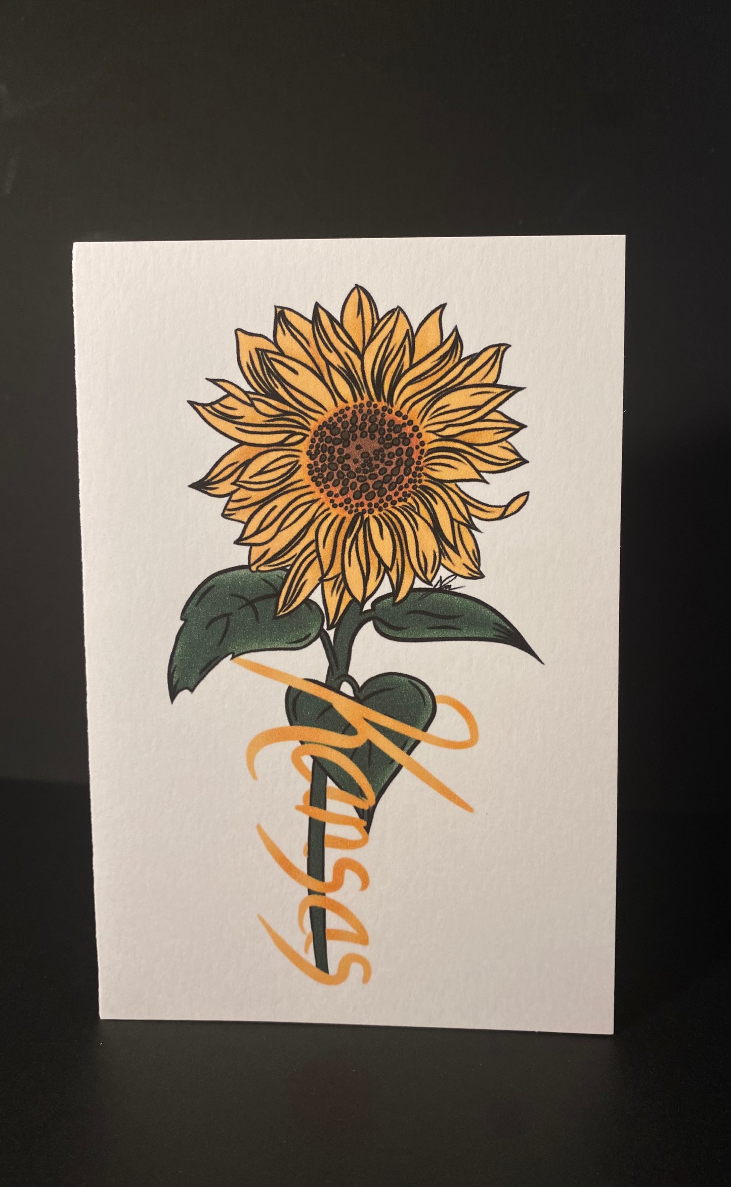 Single Flower Kansas Card