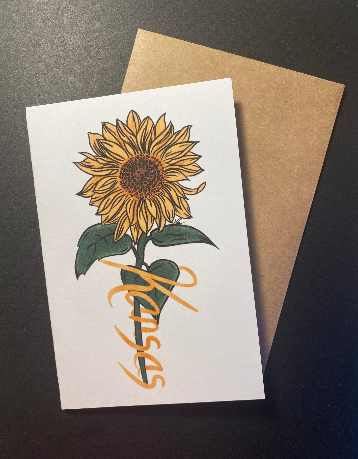 Single Flower Kansas Card